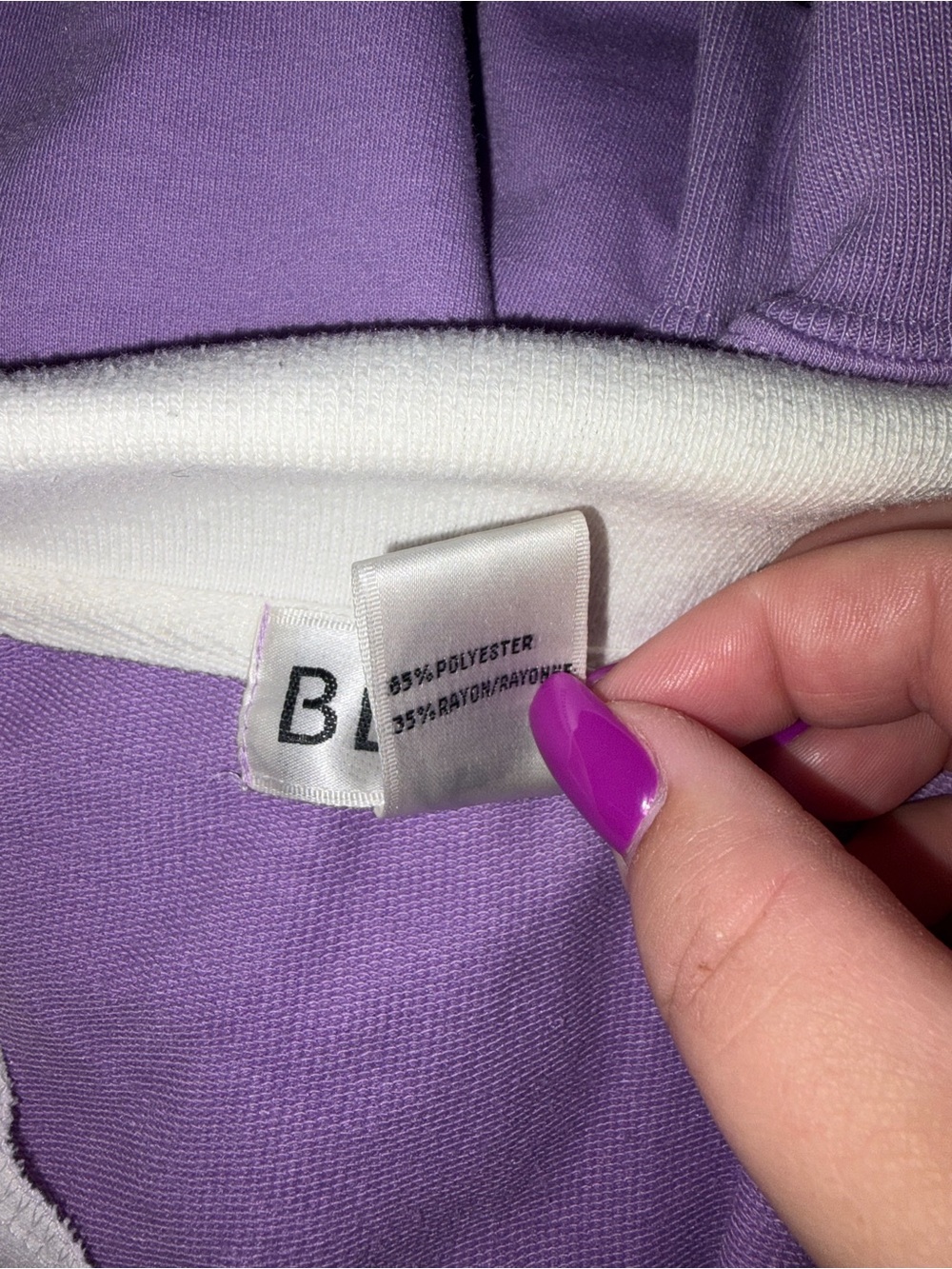 🆕💜Blast Lavender Embroidered Half Zip Sweatshirt Women’s 1X Plus - Picture 10 of 11